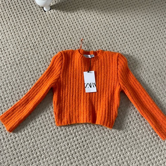 ORANGE ZARA SWEATER - Picture 1 of 2